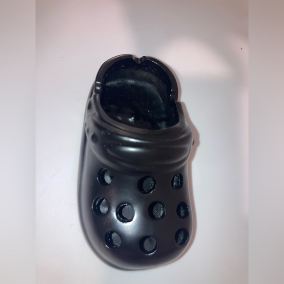 Hand Crafted Other - Black CROC Clog Ashtray